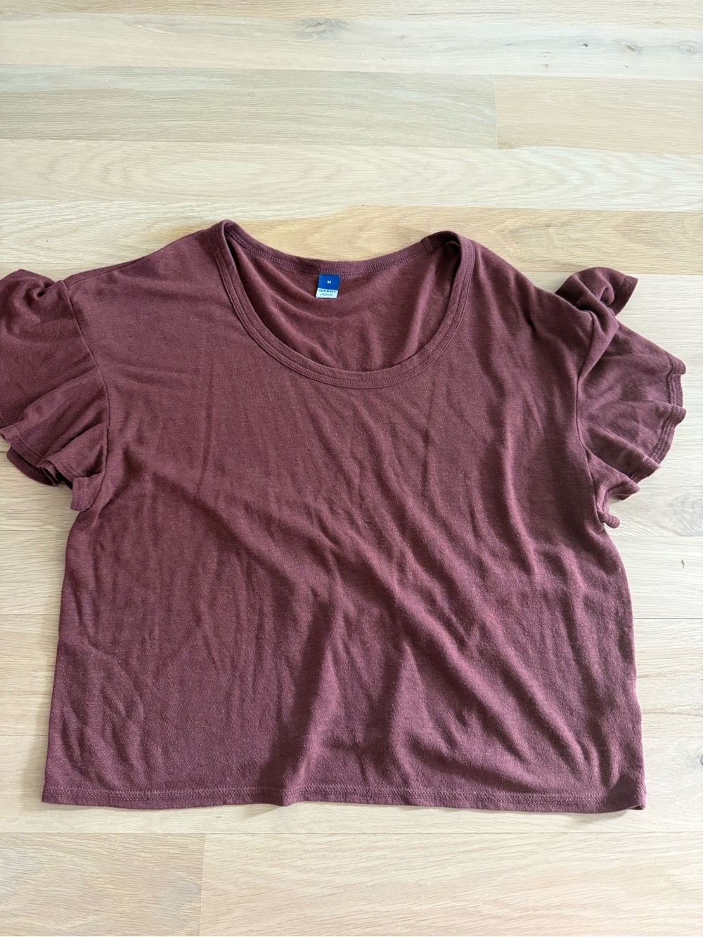 Old Navy Short Sleeve Ruffle Sleeve Tee - Rust